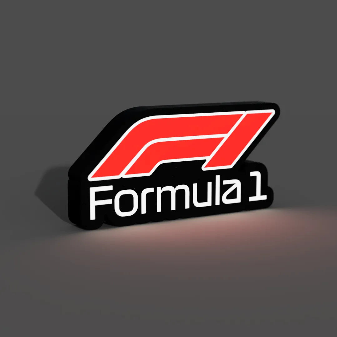 Formula 1 Neon LED Logo Işığı – F1 Masaüstü & Duvar Dekor - Otoban Faresi Araba & Motosiklet Aksesuarları - otobanfaresi - 3d formula1 - formula1