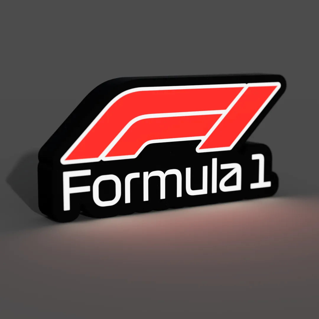 Formula 1 Neon LED Logo Işığı – F1 Masaüstü & Duvar Dekor - Otoban Faresi Araba & Motosiklet Aksesuarları - otobanfaresi - 3d formula1 - formula1