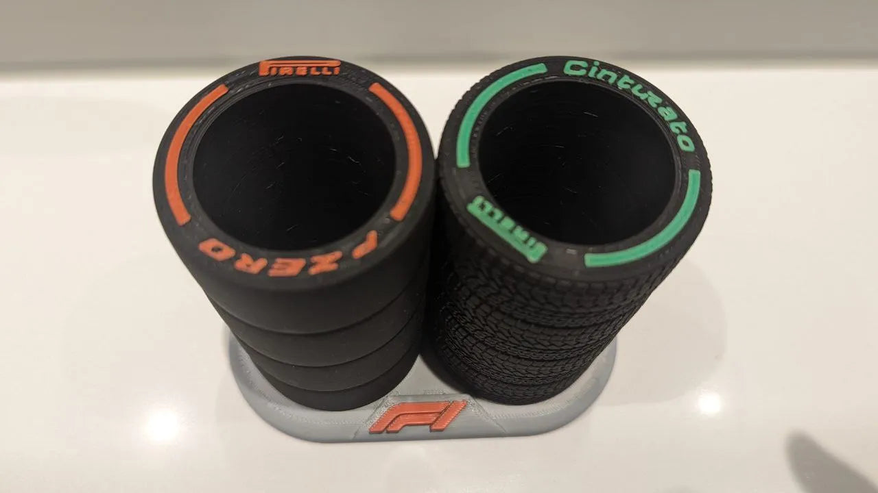 Formula 1 Lastik Tasarımlı Kalemlik – Slick & Intermediate Organizer - Otoban Faresi Araba & Motosiklet Aksesuarları - otobanfaresi - 3d formula1 - formula1