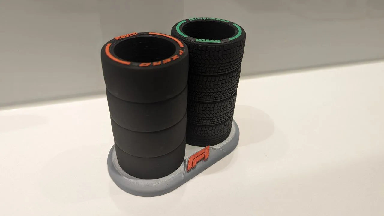 Formula 1 Lastik Tasarımlı Kalemlik – Slick & Intermediate Organizer - Otoban Faresi Araba & Motosiklet Aksesuarları - otobanfaresi - 3d formula1 - formula1