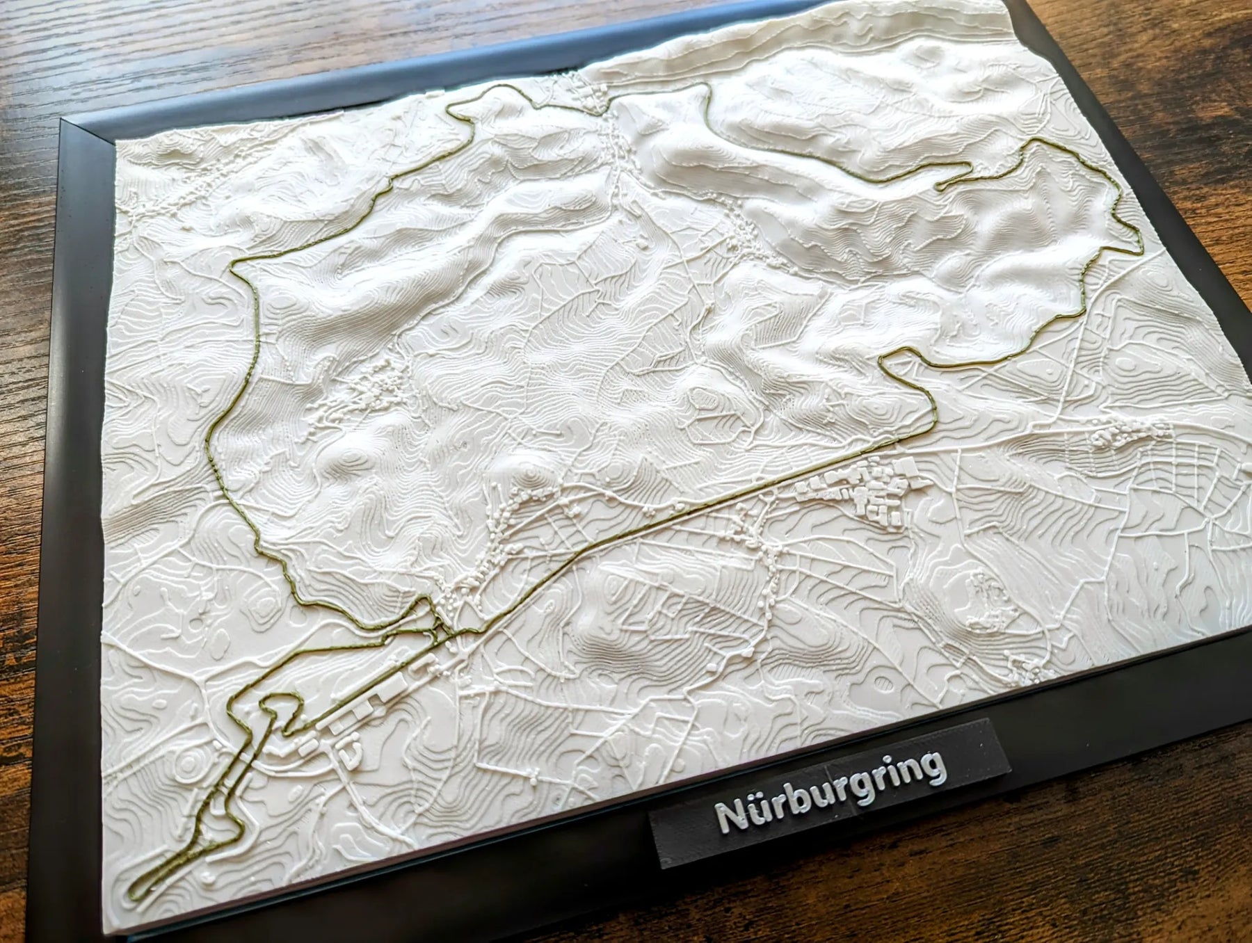 Nordschleife 3D Pist Haritası | Nürburgring Nordschleife Duvar Dekoru | Değiştirilebilir Yarış Pisti Panosu (19x14 cm) - Otoban Faresi Araba & Motosiklet Aksesuarları - otobanfaresi - 3d formula1 - formula1