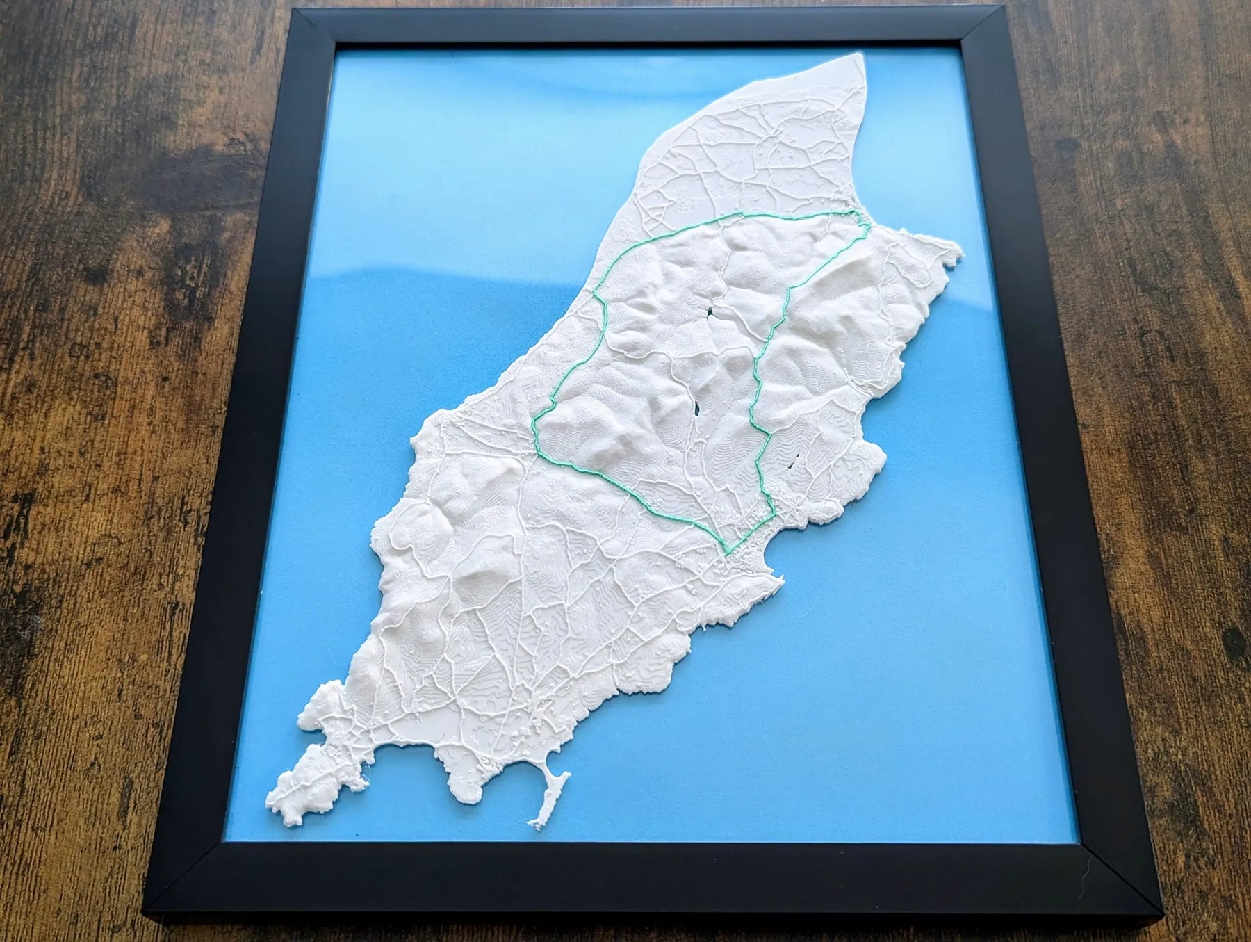Isle of Man TT 3D Pist Haritası | Tourist Trophy Yarışı Duvar Dekoru | Değiştirilebilir Ada Parkuru Panosu (19x14 cm) - Otoban Faresi Araba & Motosiklet Aksesuarları - otobanfaresi - 3d formula1 - formula1