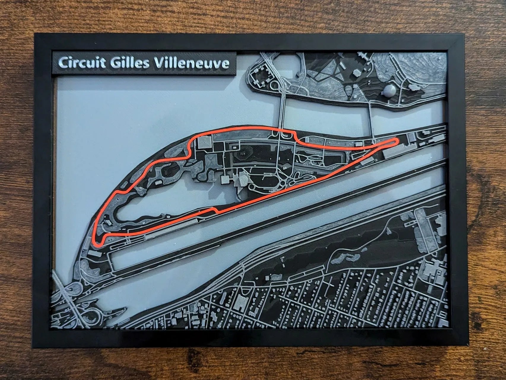 Canadian Grand Prix 3D Harita | Gilles Villeneuve Pisti Duvar Dekoru | Değiştirilebilir Formula 1 Panosu (19x14 cm) - Otoban Faresi Araba & Motosiklet Aksesuarları - otobanfaresi - 3d formula1 - formula1