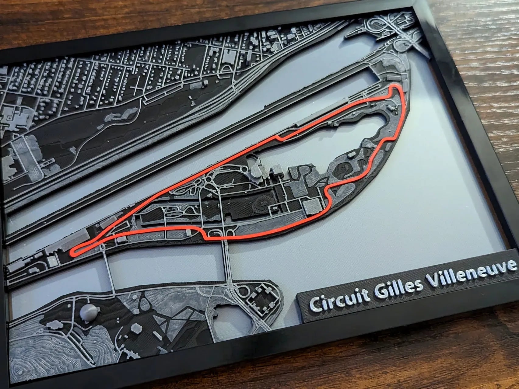 Canadian Grand Prix 3D Harita | Gilles Villeneuve Pisti Duvar Dekoru | Değiştirilebilir Formula 1 Panosu (19x14 cm) - Otoban Faresi Araba & Motosiklet Aksesuarları - otobanfaresi - 3d formula1 - formula1