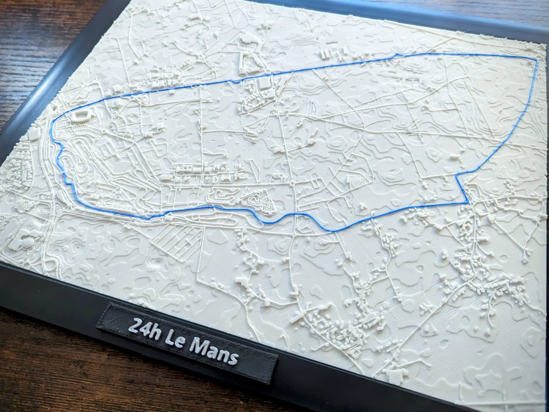 Circuit de la Sarthe 3D Harita | 24h Le Mans Pisti Dekoru | Değiştirilebilir Duvar Panosu (19x14 cm) - Otoban Faresi Araba & Motosiklet Aksesuarları - otobanfaresi - 3d formula1 - formula1