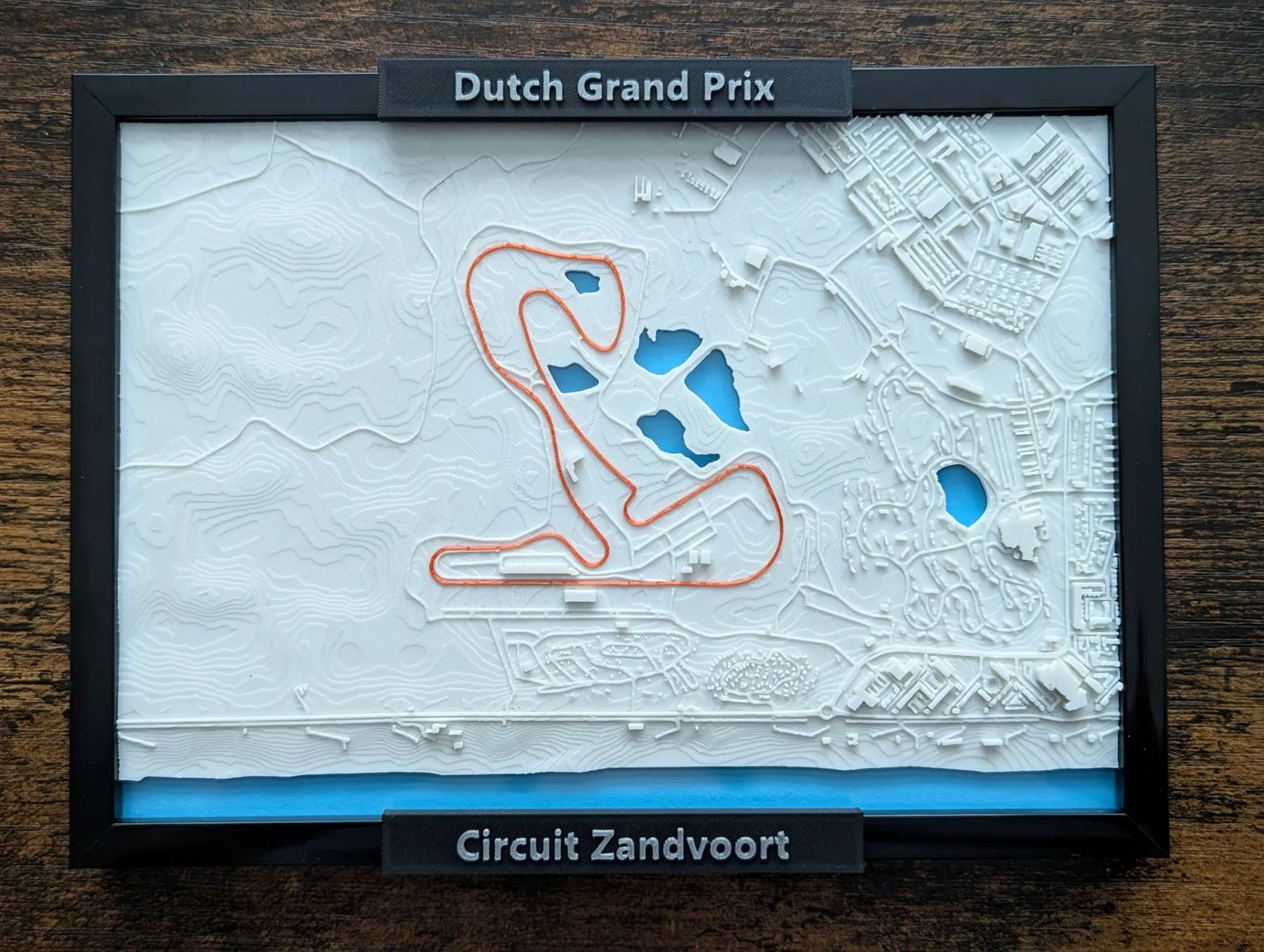 Circuit Zandvoort 3D Harita | Formula 1 Pisti Duvar Dekoru | Değiştirilebilir Pistli F1 Hediyesi (19x14 cm) - Otoban Faresi Araba & Motosiklet Aksesuarları - otobanfaresi - 3d formula1 - formula1