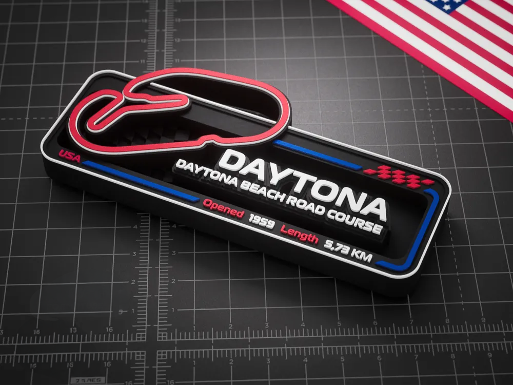 Daytona Beach Road Course 3D Yarış Pisti Dekoru – 17.5 cm - Otoban Faresi Araba & Motosiklet Aksesuarları - otobanfaresi - 3d formula1 - formula1