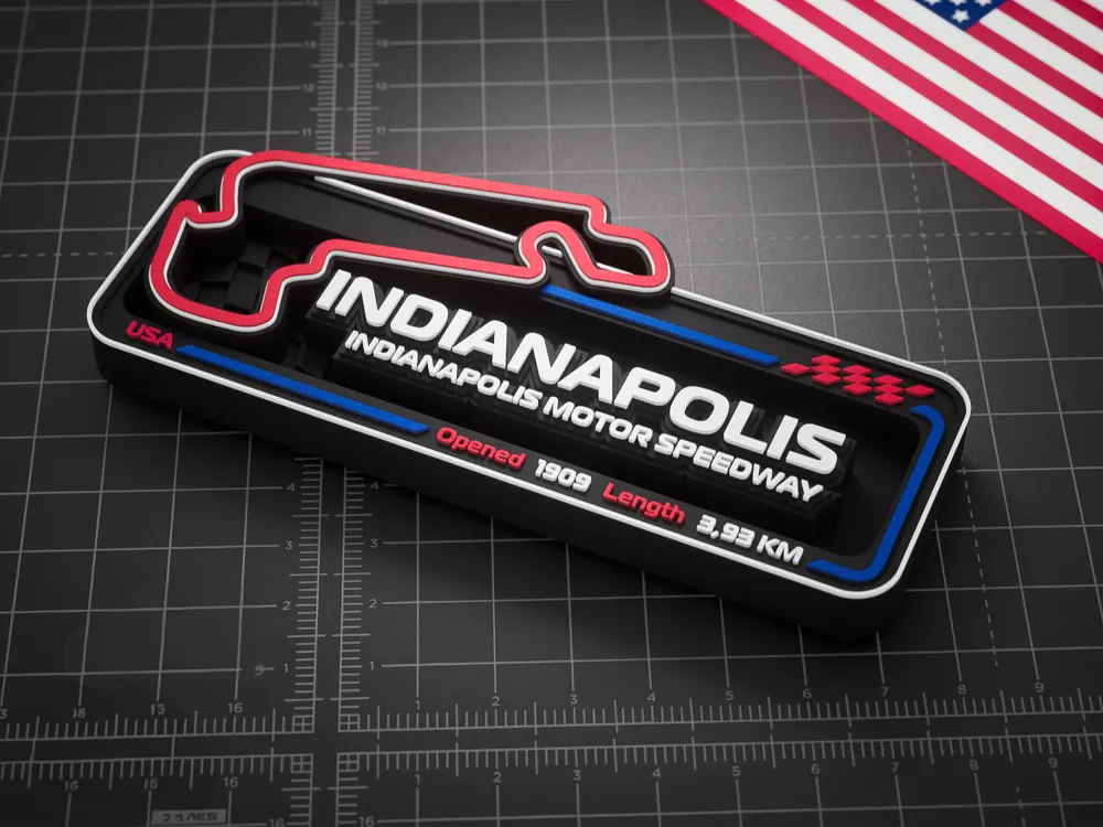Indianapolis Motor Speedway 3D Pist Dekoru – 17.5 cm - Otoban Faresi Araba & Motosiklet Aksesuarları - otobanfaresi - 3d formula1 - formula1
