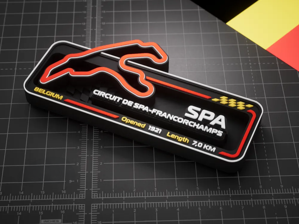 Circuit de Spa-Francorchamps F1 Pisti 3D Duvar Dekoru – 17.5 cm - Otoban Faresi Araba & Motosiklet Aksesuarları - otobanfaresi - 3d formula1 - formula1