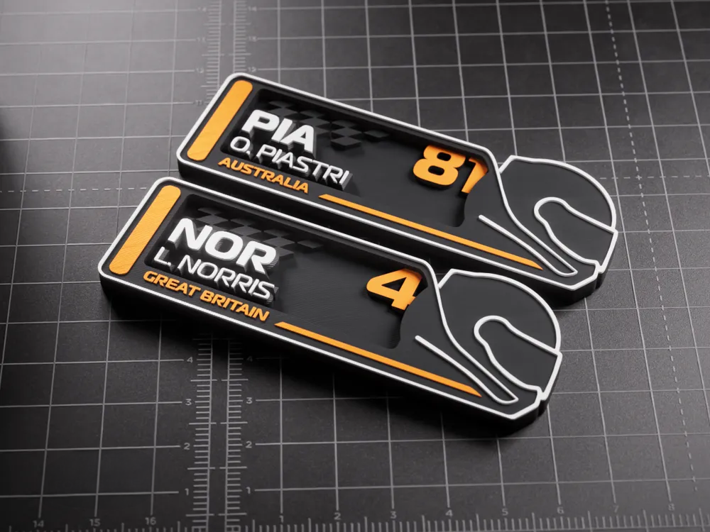 F1 Takım İkili Etiketi – PIA & NOR Tasarımlı 3D Koleksiyon Aksesuar Seti - Otoban Faresi Araba & Motosiklet Aksesuarları - otobanfaresi - 3d formula1 - formula1