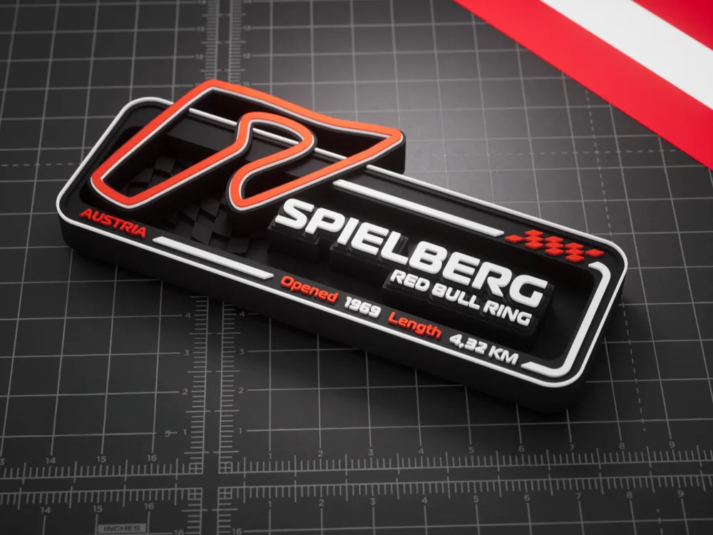 Red Bull Ring F1 Pisti 3D Duvar Dekoru – 17.5 cm - Otoban Faresi Araba & Motosiklet Aksesuarları - otobanfaresi - 3d formula1 - formula1