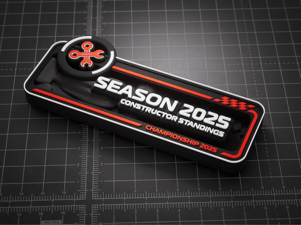 F1 2025 Sezonu Başlık Etiketi – “Season 2025 Driver Standings” 3D Koleksiyon Parçası - Otoban Faresi Araba & Motosiklet Aksesuarları - otobanfaresi - 3d formula1 - formula1