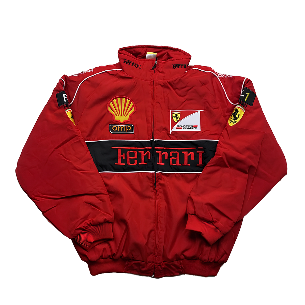 Vintage Red Ferrari Ceket - Otoban Faresi Araba & Motosiklet Aksesuarları - otobanfaresi -