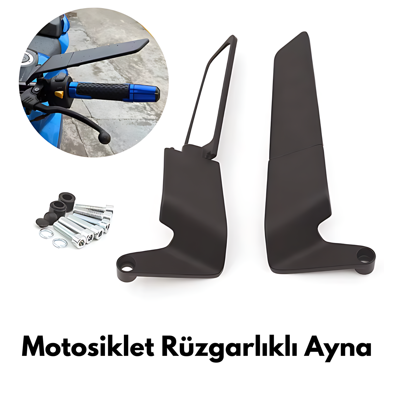 Motosiklet Aynalı Rüzgarlık Geniş Açılı - Otoban Faresi Araba & Motosiklet Aksesuarları - otobanfaresi -