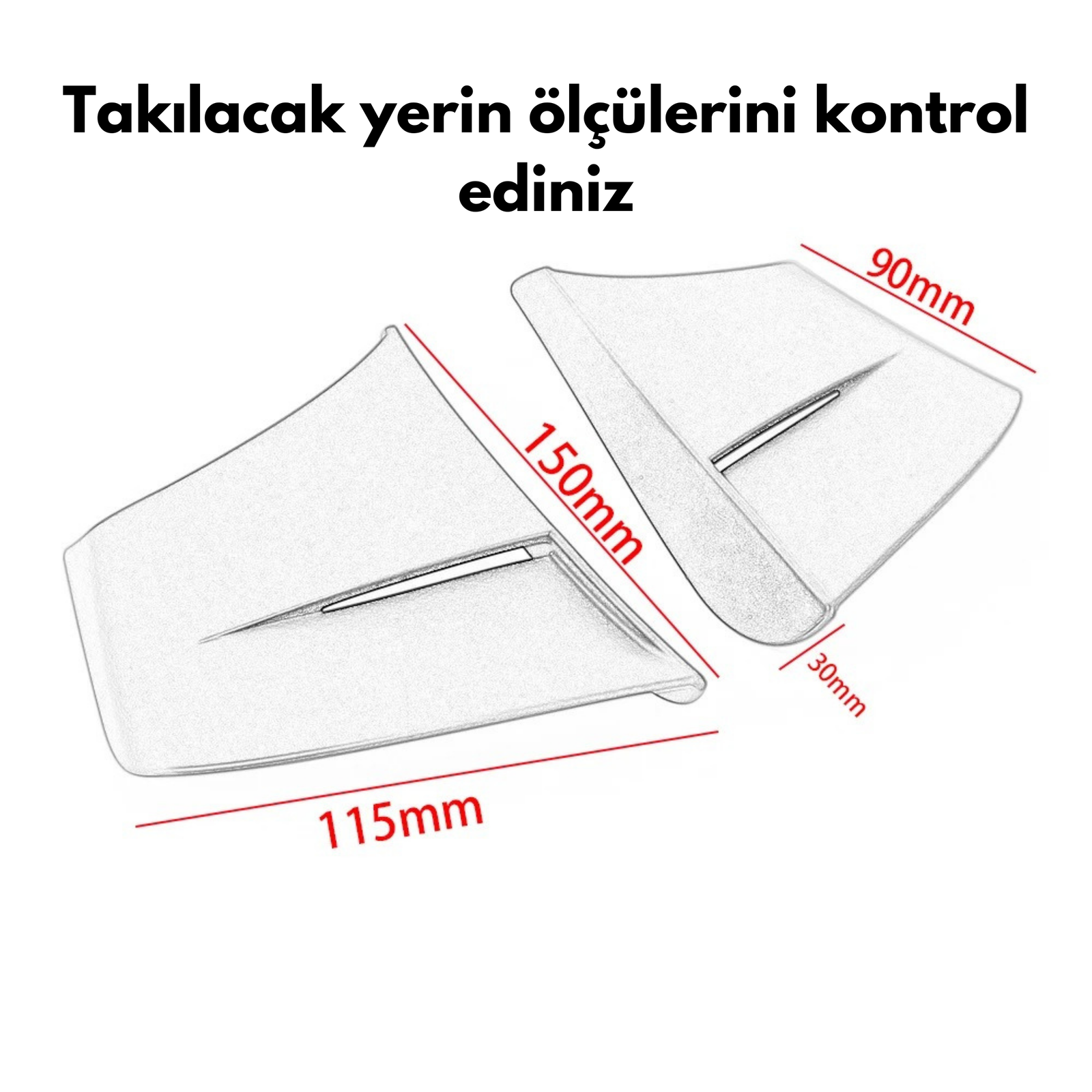 Motosiklet Ön Kanat Hava Kanallı Winglet Spoiler - Otoban Faresi Araba & Motosiklet Aksesuarları - otobanfaresi -
