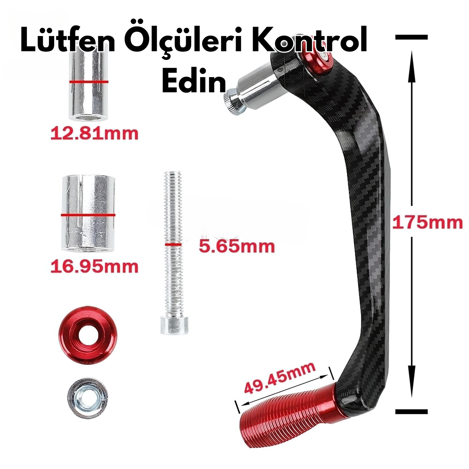 Alüminyum Karbon Fiber Gidon Koruma Universal - Otoban Faresi Araba & Motosiklet Aksesuarları - otobanfaresi -