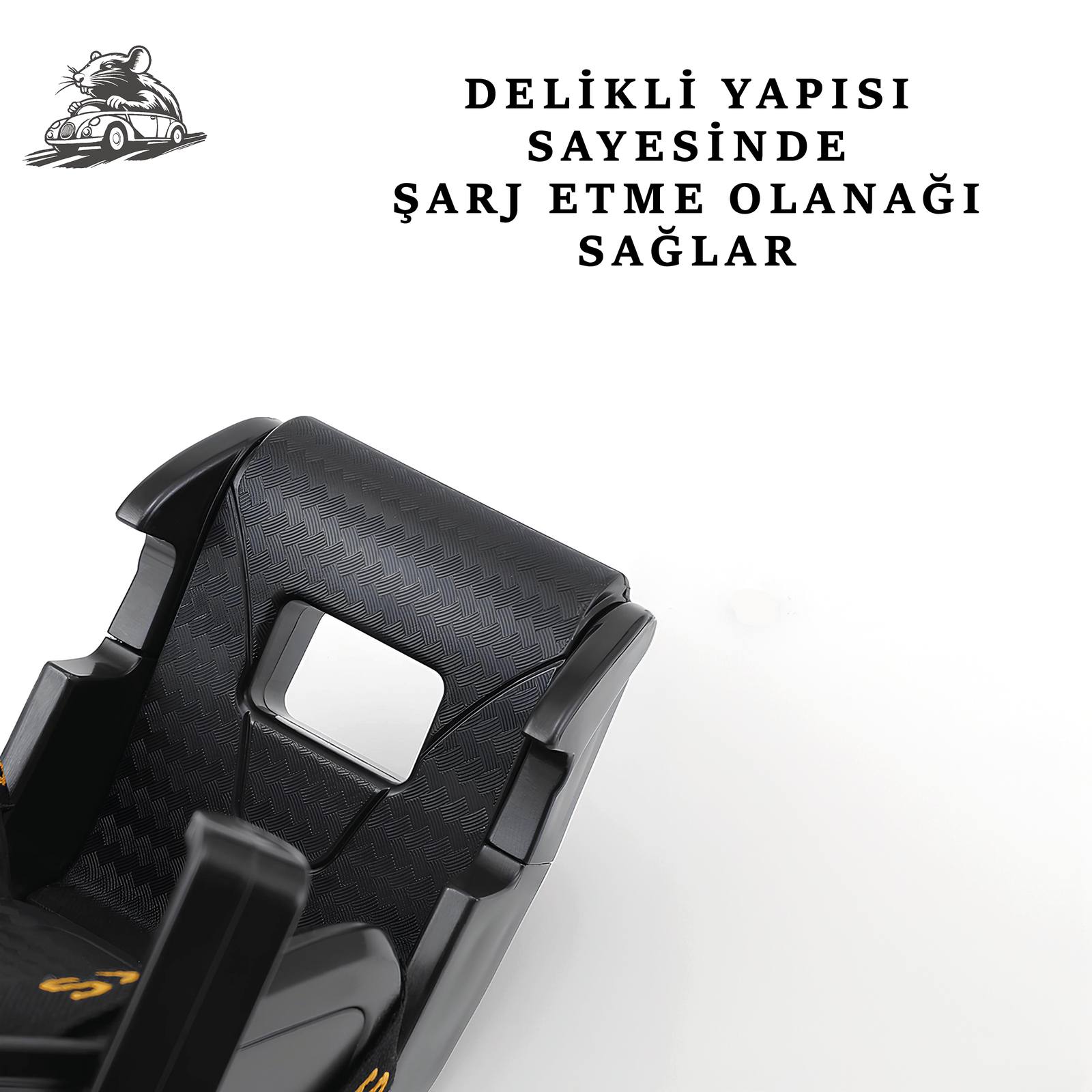 Araba Telefon Tutucu - Yarış Koltuğu Tasarımlı - Otoban Faresi Araba & Motosiklet Aksesuarları - otobanfaresi -