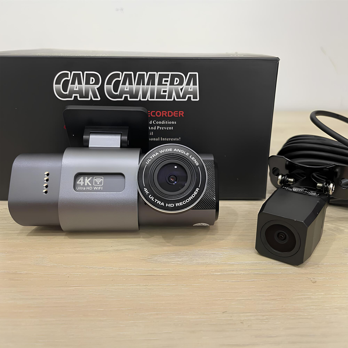 4K Ön + 1080P Arka Çift Kameralı Araç İçi DVR | Gelişmiş Gece Görüşlü Video Kaydedici - Otoban Faresi Araba & Motosiklet Aksesuarları - otobanfaresi -