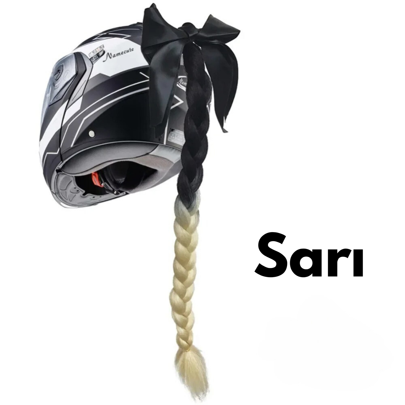 Kask Örgü Saç Eklentisi Renkli Vantuzlu - Otoban Faresi Araba & Motosiklet Aksesuarları - otobanfaresi -