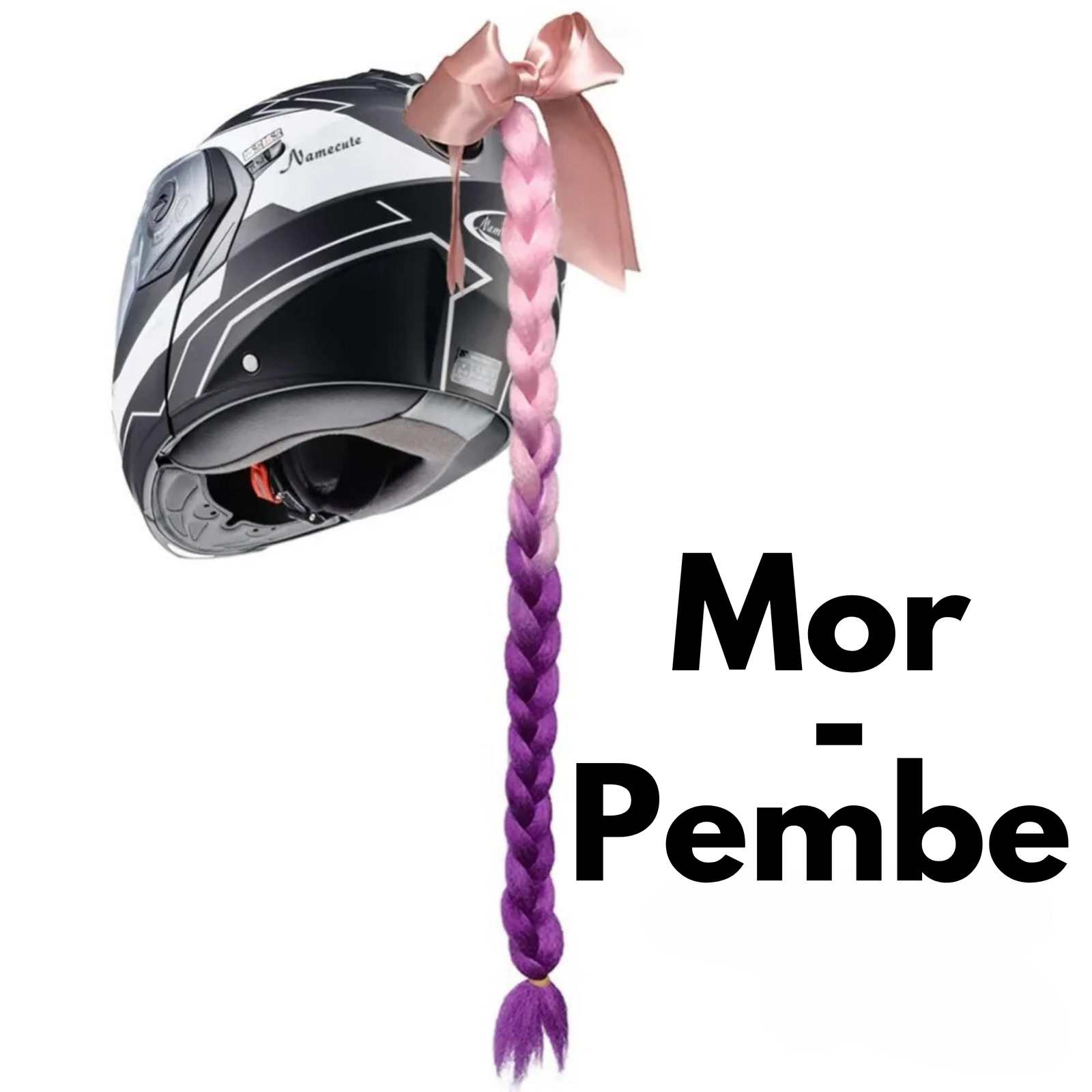 Kask Örgü Saç Eklentisi Renkli Vantuzlu - Otoban Faresi Araba & Motosiklet Aksesuarları - otobanfaresi -