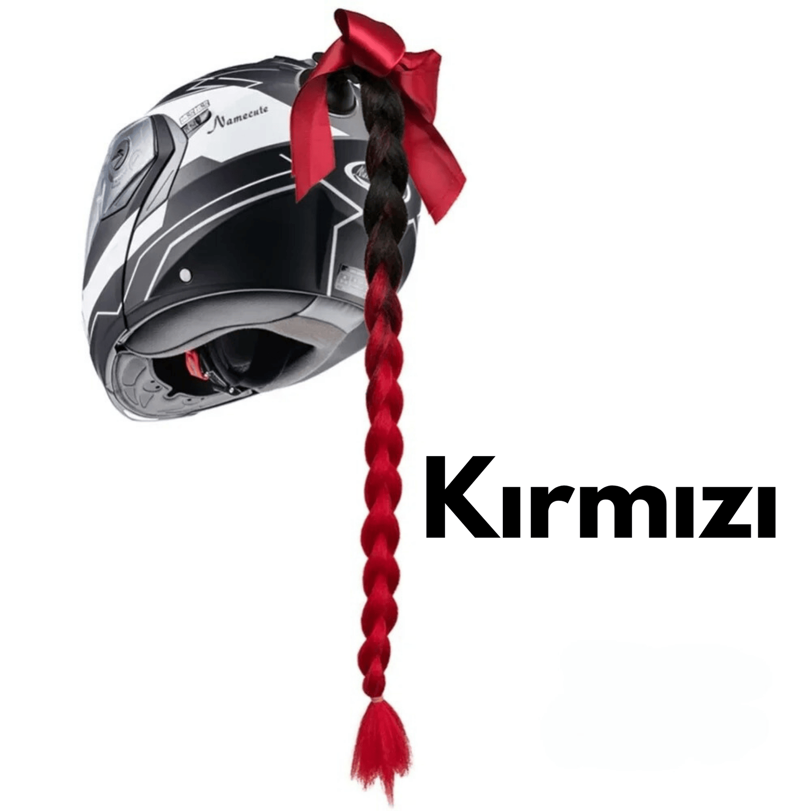 Kask Örgü Saç Eklentisi Renkli Vantuzlu - Otoban Faresi Araba & Motosiklet Aksesuarları - otobanfaresi -