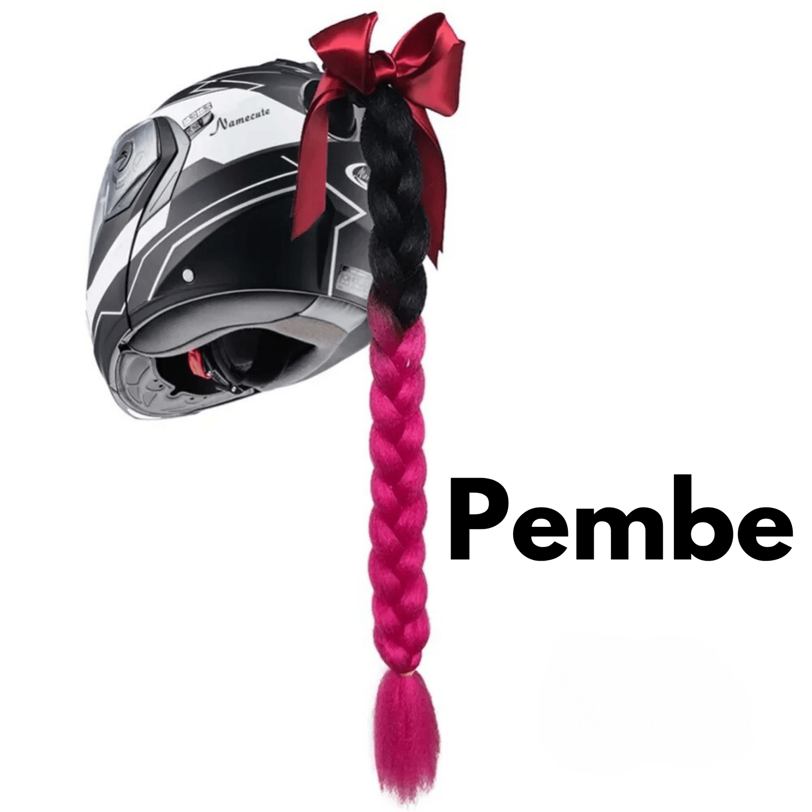 Kask Örgü Saç Eklentisi Renkli Vantuzlu - Otoban Faresi Araba & Motosiklet Aksesuarları - otobanfaresi -