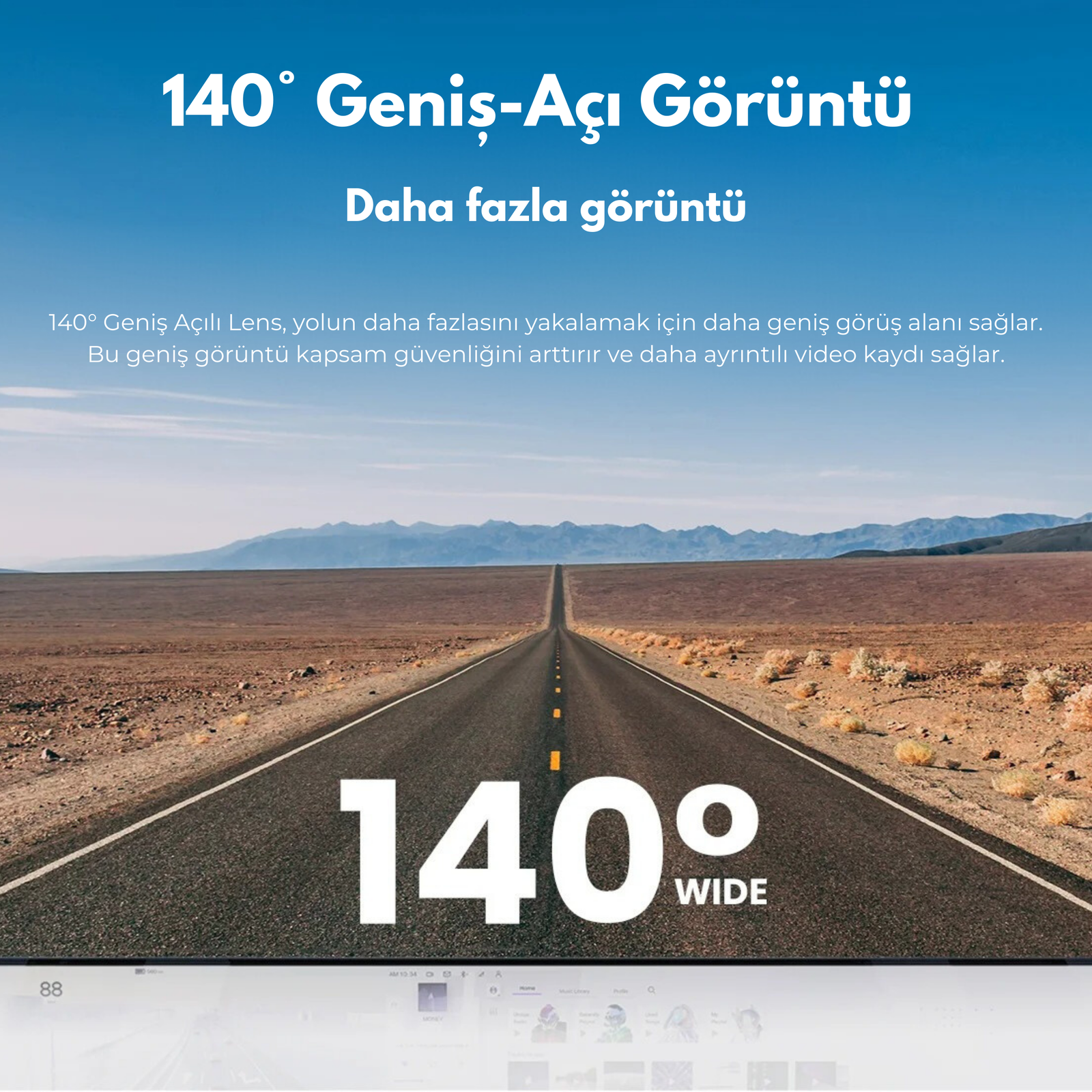 DDPAİ Ultra HD Araç içi Ön & Arka Kamera Yapay Zeka - ADAS - Otoban Faresi Araba & Motosiklet Aksesuarları - otobanfaresi -
