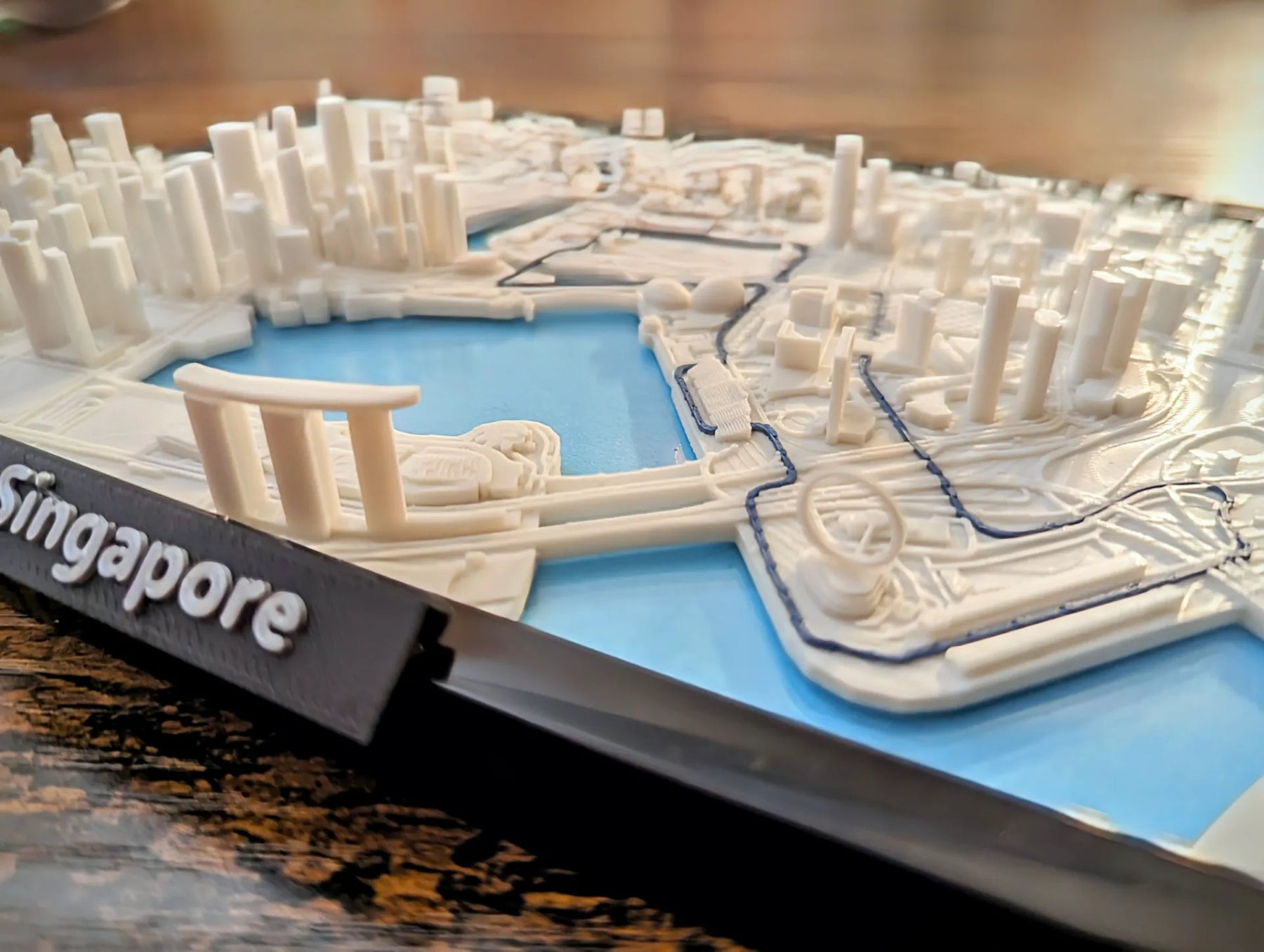 Singapore Grand Prix 3D Pist Haritası | Marina Bay Circuit Duvar Dekoru | Değiştirilebilir Formula 1 Panosu (19x14 cm) - Otoban Faresi Araba & Motosiklet Aksesuarları - otobanfaresi - 3d formula1 - formula1