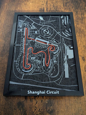 Shanghai Circuit 3D Pist Haritası | Chinese Grand Prix Duvar Dekoru | Değiştirilebilir Formula 1 Panosu (19x14 cm) - Otoban Faresi Araba & Motosiklet Aksesuarları - otobanfaresi - 3d formula1 - formula1