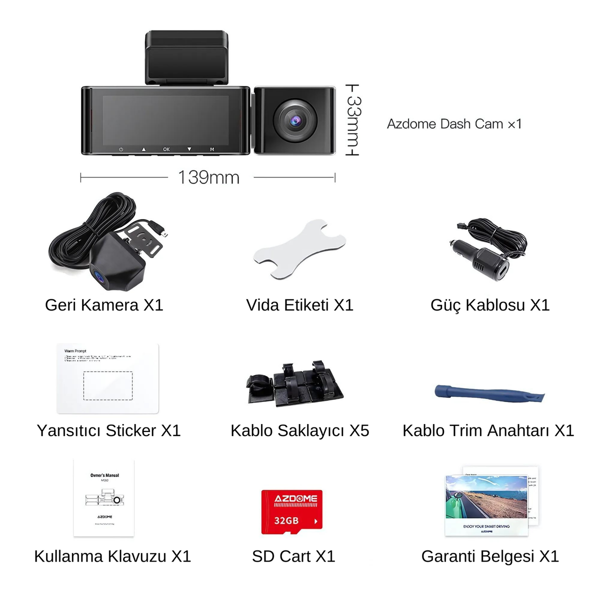 AZDOME 4K Wi-Fi ve GPS Araç İçi Video Kayıt Cihazı DVR Dashcam - Otoban Faresi Araba & Motosiklet Aksesuarları - otobanfaresi - 