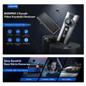 AZDOME 4K Wi-Fi ve GPS Araç İçi Video Kayıt Cihazı DVR Dashcam - Otoban Faresi Araba & Motosiklet Aksesuarları - otobanfaresi - 