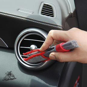 Çift Başlıklı Araç Menfez Fırçası - Mikrofiber Bezli - Otoban Faresi Araba & Motosiklet Aksesuarları - otobanfaresi - 
