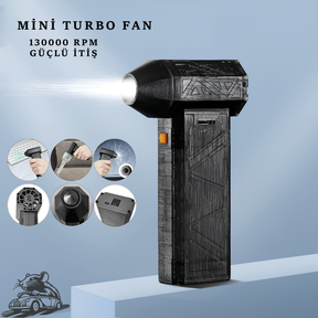 El Tipi Mini Turbo Jet Fan - Endüstriyel Turbo Fan - Otoban Faresi Araba & Motosiklet Aksesuarları - otobanfaresi - 