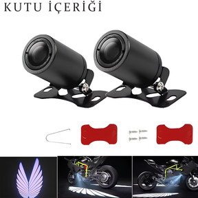 Melek Kanatları Projeksiyon Yansıtıcı Tüm Motorlara Uyumlu - Otoban Faresi Araba & Motosiklet Aksesuarları - otobanfaresi - 