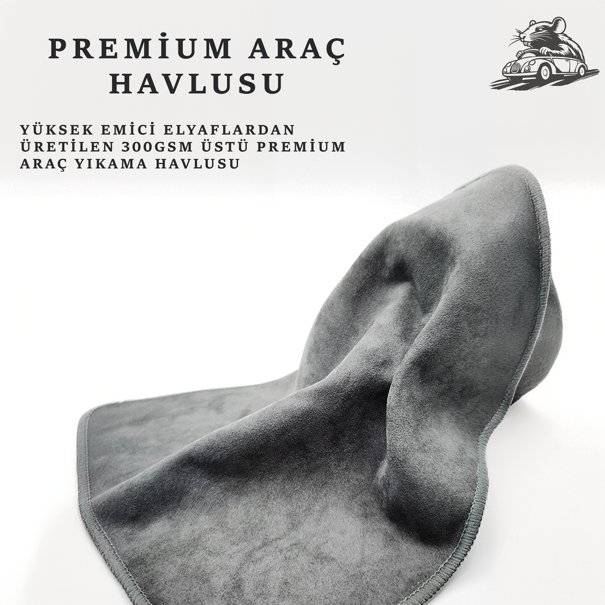 Mikrofiber Temizlik Havlusu - Yüksek Su Emiciliği - Otoban Faresi Araba & Motosiklet Aksesuarları - otobanfaresi - 