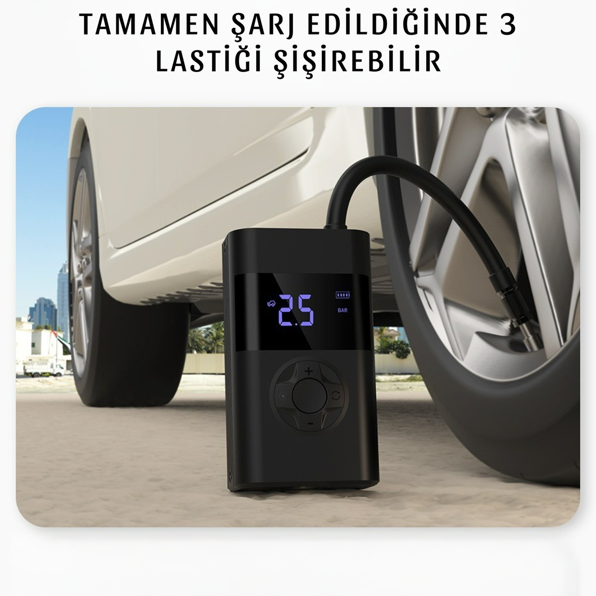 Şarjlı Araba Lastik Pompası - Otoban Faresi Araba & Motosiklet Aksesuarları - otobanfaresi - 
