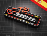 Barcelona-Catalunya F1 Pisti 3D Duvar Dekoru – 17.5 cm - Otoban Faresi Araba & Motosiklet Aksesuarları - otobanfaresi - 3d formula1 - formula1