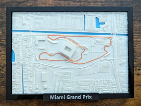 Miami Grand Prix 3D Pist Haritası | Miami International Autodrome Duvar Dekoru | Değiştirilebilir F1 Panosu (19x14 cm) - Otoban Faresi Araba & Motosiklet Aksesuarları - otobanfaresi - 3d formula1 - formula1