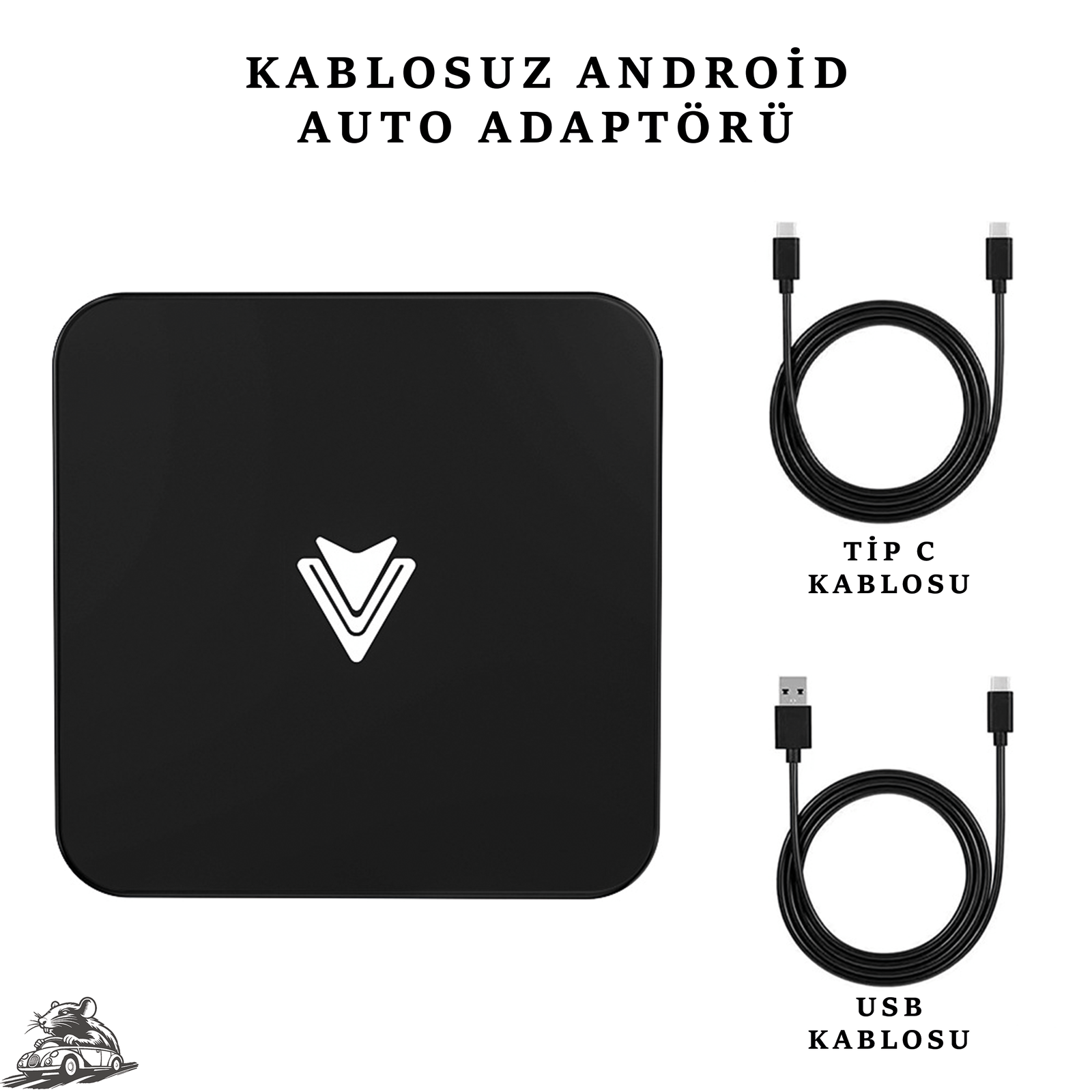 Kablosuz CarPlay ve Android Auto Adaptörü - Otoban Faresi Araba & Motosiklet Aksesuarları - otobanfaresi - 