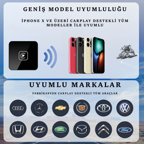Kablosuz CarPlay ve Android Auto Adaptörü - Otoban Faresi Araba & Motosiklet Aksesuarları - otobanfaresi - 