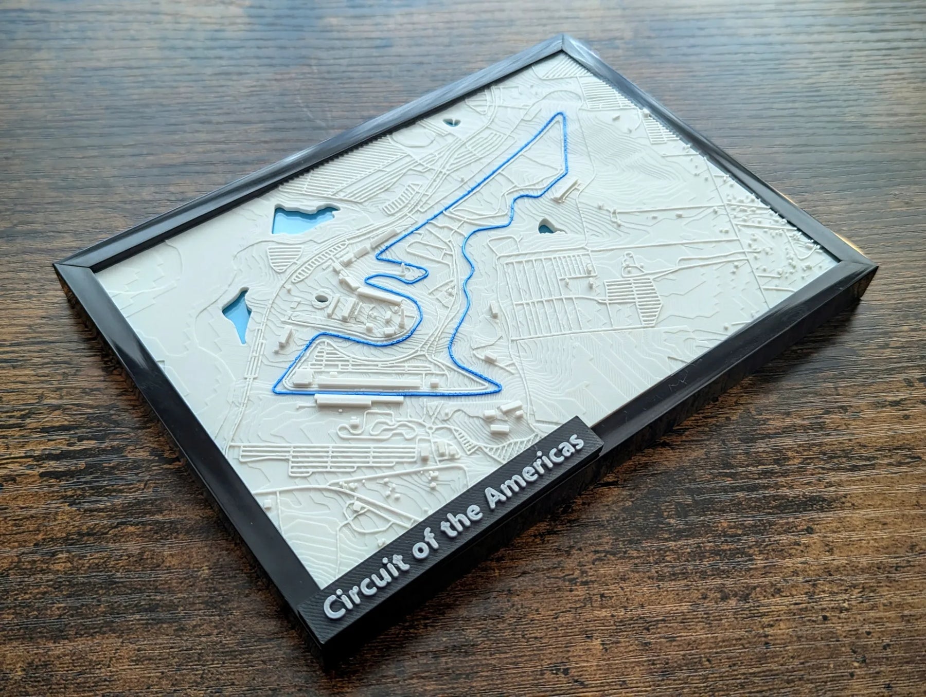 Circuit of the Americas 3D Pist Haritası | United States Grand Prix Duvar Dekoru | Değiştirilebilir Formula 1 Panosu (19x14 cm) - Otoban Faresi Araba & Motosiklet Aksesuarları - otobanfaresi - 3d formula1 - formula1