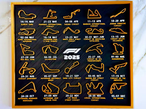 Formula 1 2025 Yarış Takvimi – 3D Pist Panosu (Tüm Sezon Pistleri ve Tarihleri) - Otoban Faresi Araba & Motosiklet Aksesuarları - otobanfaresi - 3d formula1 - formula1