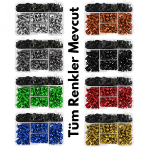 Renkli Alüminyum Paslanmaz Motosiklet Civata Seti - Otoban Faresi Araba & Motosiklet Aksesuarları - otobanfaresi - 