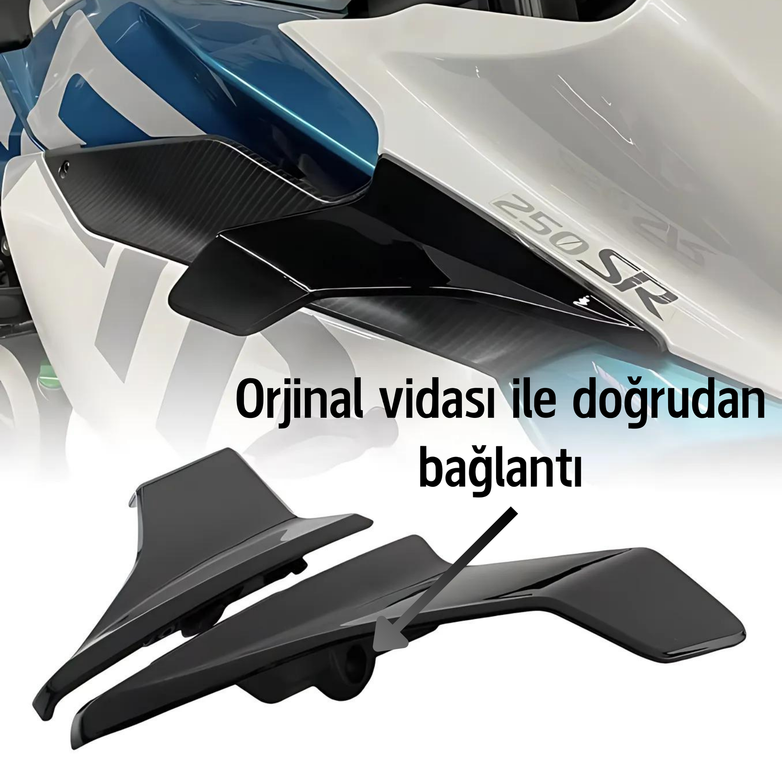 Cfmoto 250SR Ön Rüzgarlık Köpekbalığı Kanadı - Otoban Faresi Araba & Motosiklet Aksesuarları - otobanfaresi - 