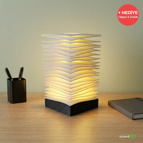 3D Baskı Modern Dalgalı Masa Lambası - Dekoratif - OtoBan Faresi 3D Baskı