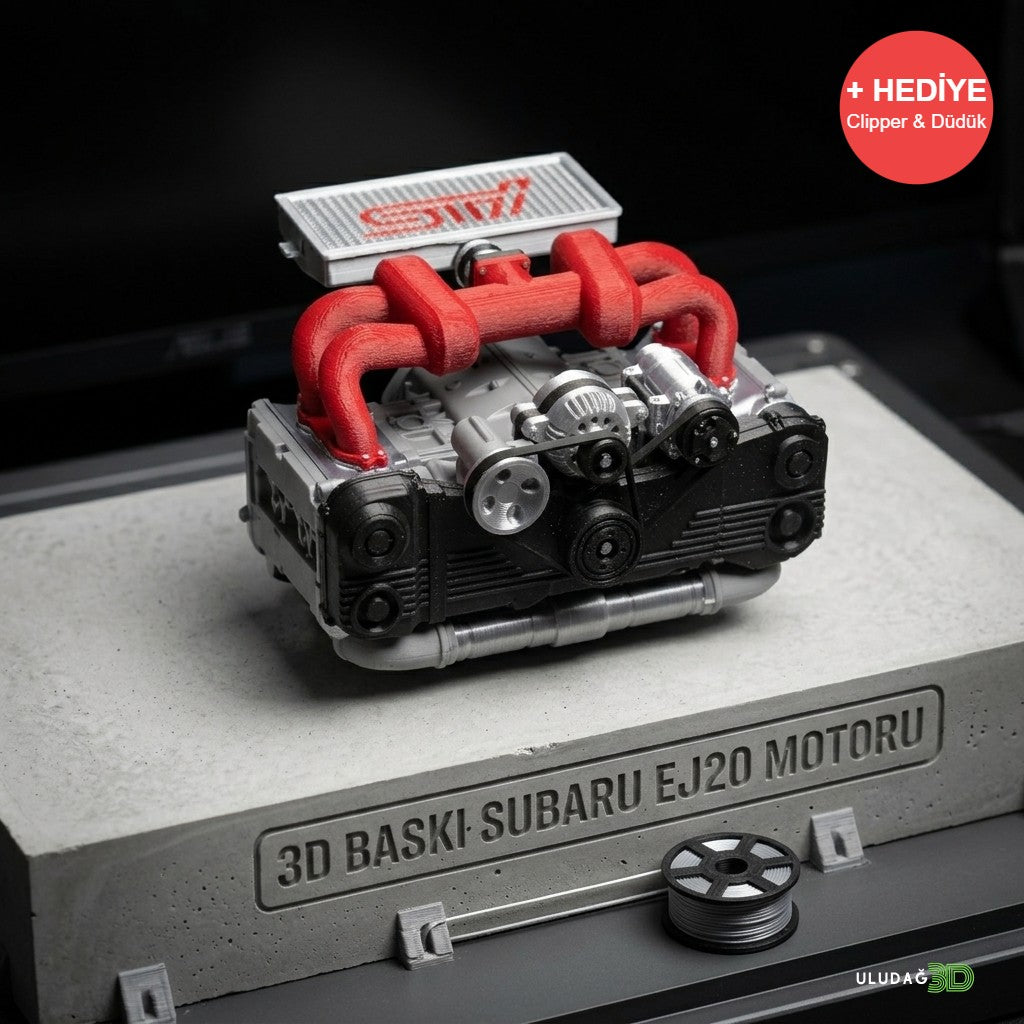 Subaru EJ20 STI Boxer Motor Maketi - Yüksek Kalite 3D Baskı - OtoBan Faresi 3D Baskı