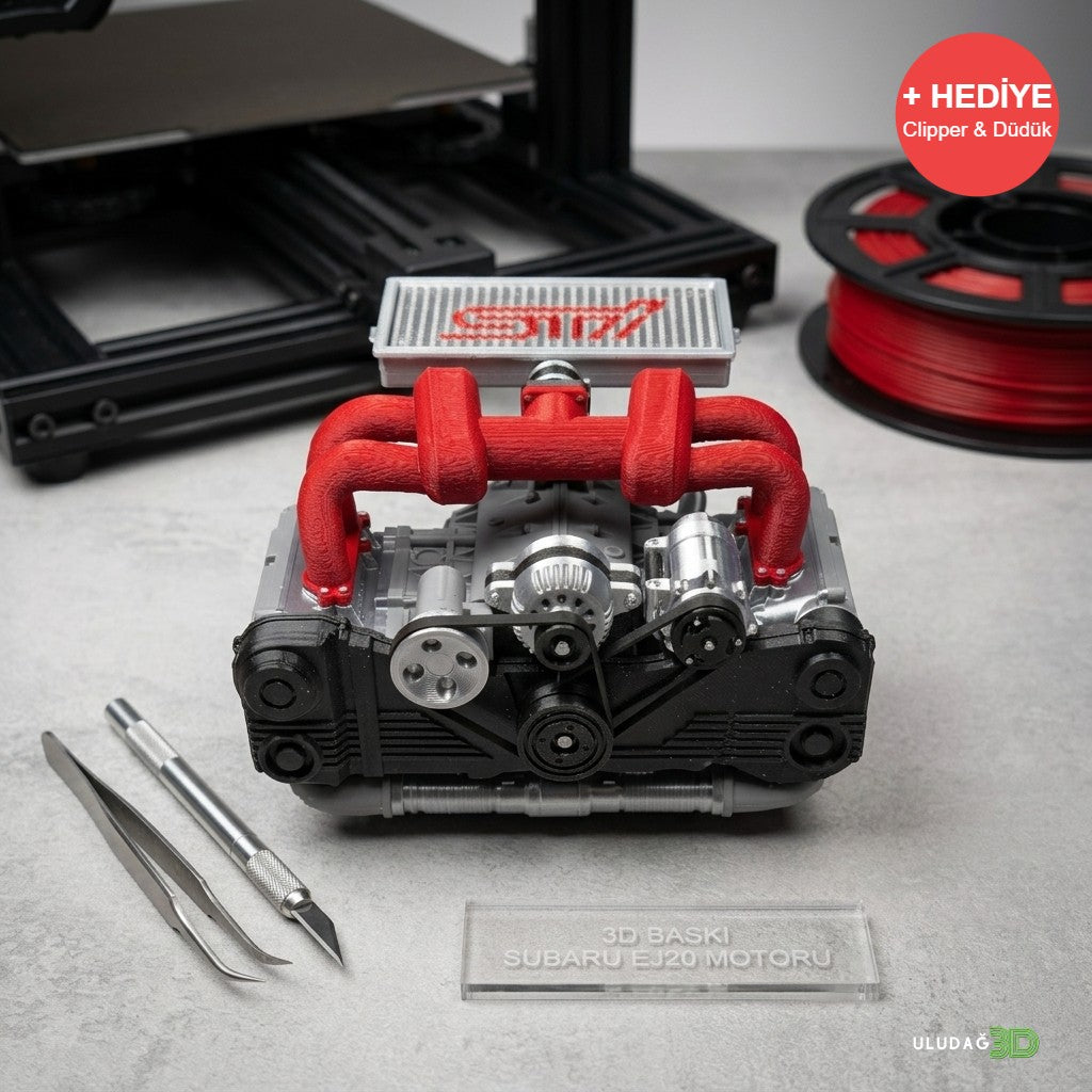 Subaru EJ20 STI Boxer Motor Maketi - Yüksek Kalite 3D Baskı - OtoBan Faresi 3D Baskı